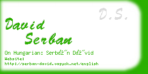 david serban business card